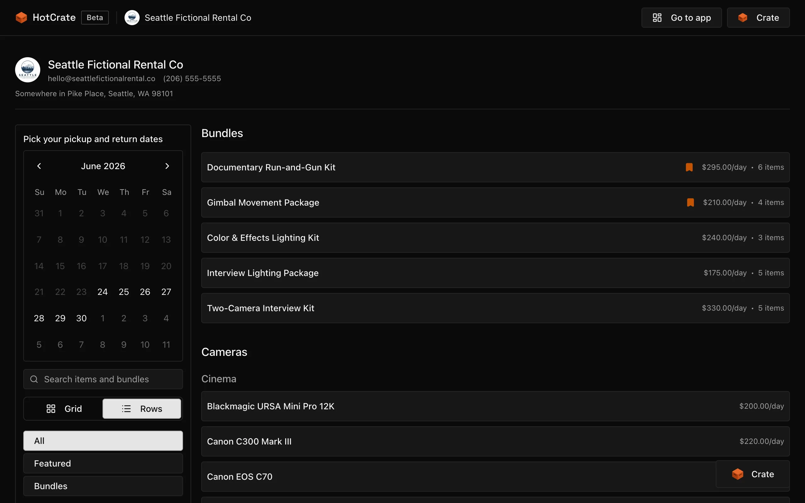 HotCrate public catalog