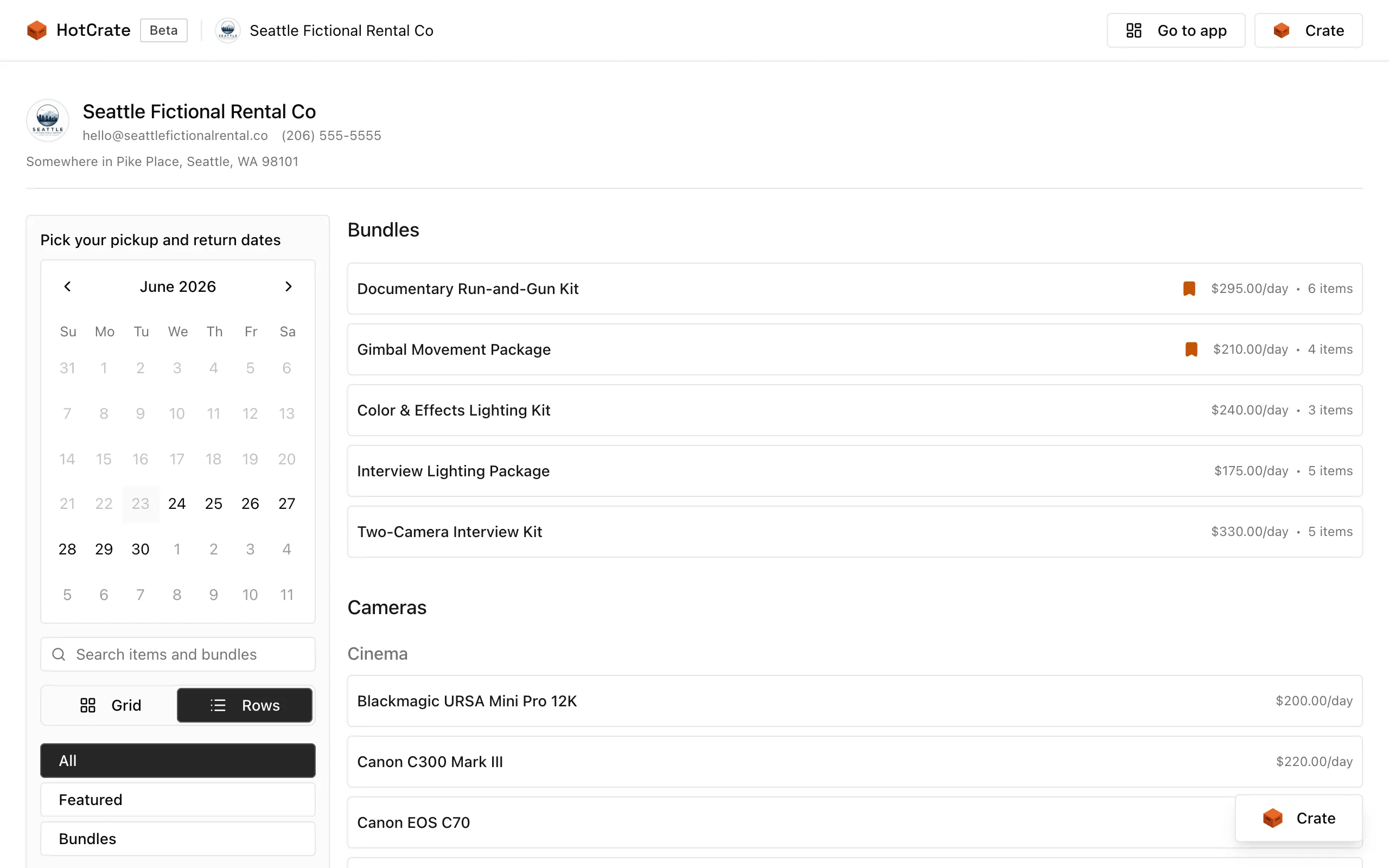 HotCrate public catalog